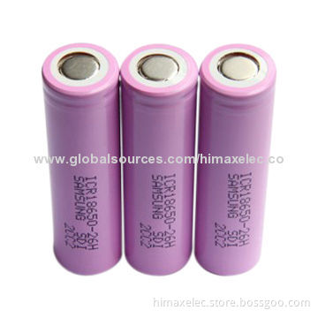 Authentic capacity flat top 18650 3.7V 2,600mAh rechargeable Li-ion battery